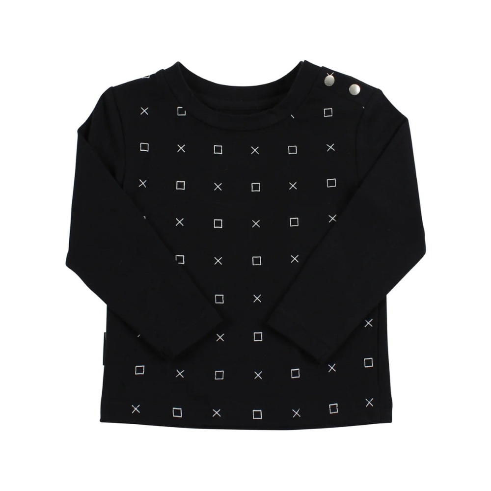 Tiny Tribe XOX Long Sleeve Black 12m